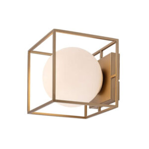 Външна лампа IP44 Rabalux Modane 75070 с фасунга Е27 метал в златист цвят и стъкло