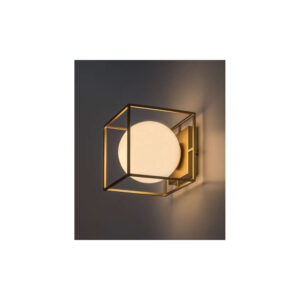 Външна лампа IP44 Rabalux Modane 75070 с фасунга Е27 метал в златист цвят и стъкло