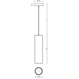 Висяща лампа LED пендел от стъкло 220V 64W 8140lm 3000K Osmont KUMA S3 KUM68404