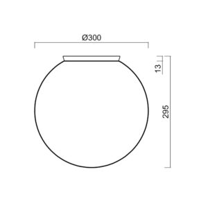 LED плафон IP65 20W 3090lm 4000K стъклен абажур STYX 3 Osmont STY61734