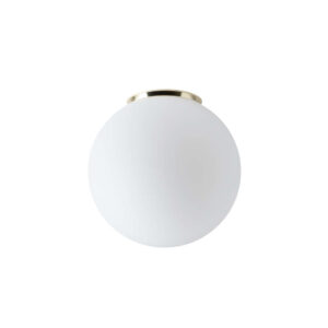 Стъклен плафон IP65 Triplex Opal и основа полиран месинг фасунга Е27 STYX 3 Osmont STY45002