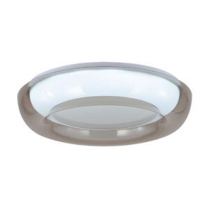 LED кръгъл плафон Ultralux Capri SPL5LV72RC с дистанционно, димируем, за таван, със смяна цветна температура 72w опушен кварц IP20 Ø50