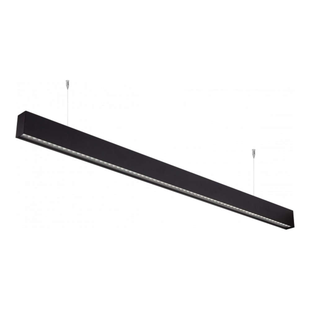 LED линейно осветително тяло за офис висящо черно 50W 4000K 4500lm UGR<19 алуминий 1185x40x68 mm OPT-5386