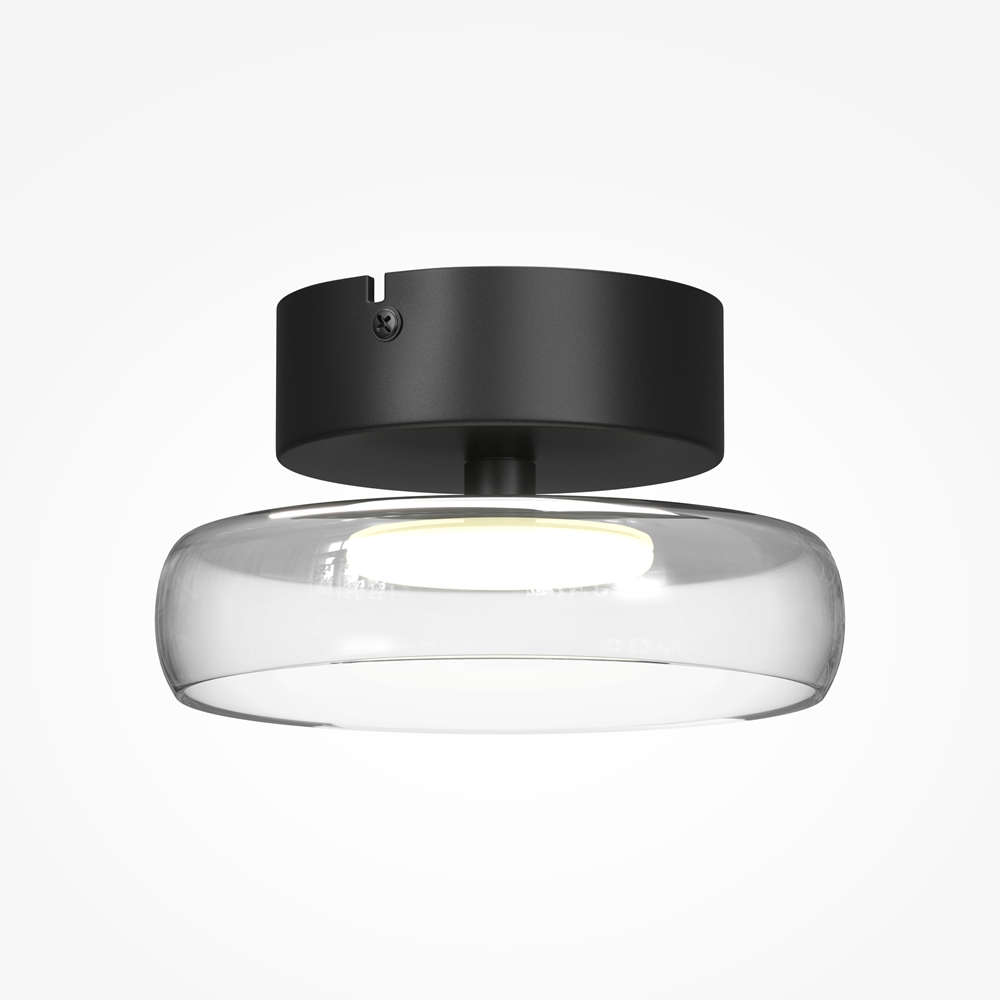 Плафон Maytoni Float с прозрачен стъклен абажур и LED светлина 13W 3000K