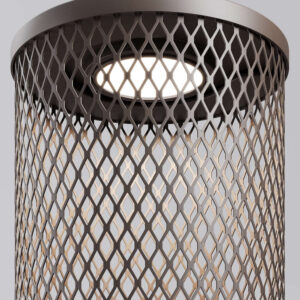 Декоративен плетен абажур и светещ LED източник на външна лампа Maytoni Latticea с решетъчна структура