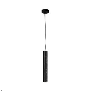 Висяща лампа Maytoni Basic Texture MOD461PL-L5BK - LED пендел цилиндър черен 40 см с регулируема височина за хол, спалня и кухня