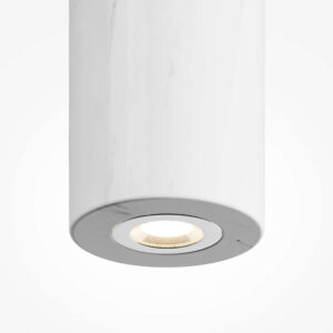 Висяща нощна лампа тип пендел Maytoni Basic Texture MOD461PL-L5W3K цилиндър бял с мека LED светлина за спалня до легло, за хол и кухня над маса.