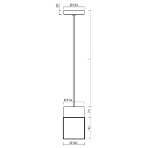 Висяща лампа пендел от стъкло с фасунга Е27 Osmont ALKOR P2 ALK52174