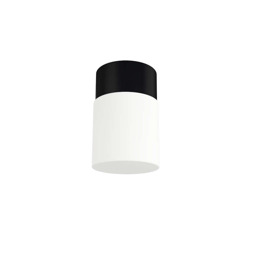 Стъклен плафон IP44 Triplex Opal метална основа черна, фасунга Е27 ALKOR D3 Osmont ALK52172