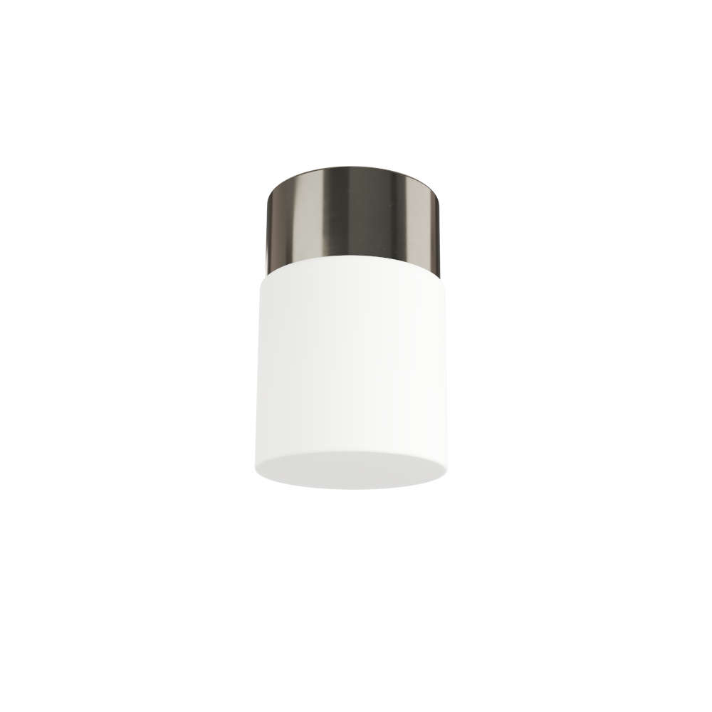 Стъклен плафон IP44 Triplex Opal метална основа полирана стомана фасунга Е27 ALKOR D3 Osmont ALK52172