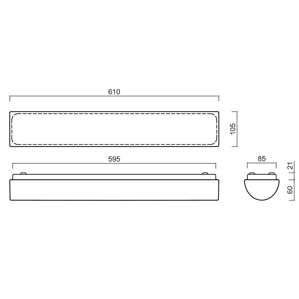 Плафон за баня IP44 3xE14 фасунги метал и поликарбонат GIEDI 2 Osmont GIE40000 - Image 2