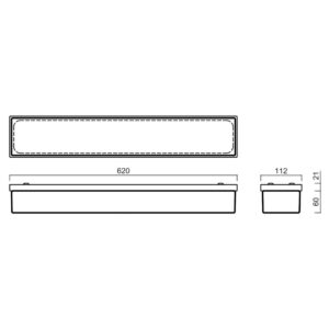 Стъклен плафон IP44 с тяло от неръждаема стомана и 3 фасунги Е14 Osmont SYLVIA 2 X15 SYL44547