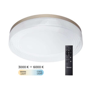 LED плафон с дистанционно и избор на цвят 3000-4000-6000К ULTRALUX SPL7L72RC TRENTO ф502x80mm