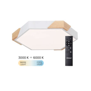 LED плафон с дистанционно и избор на цвят 3000-4000-6000К ULTRALUX SPL9L72RCW CORTINA ф520x50mm