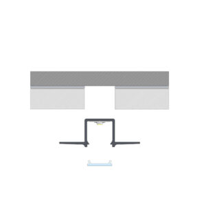 Бял алуминиев профил за вграждане в гипсокартон и мазилка 2 метра Lumines Gaudi 10-0951-20