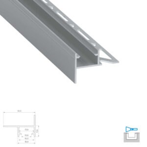 Алуминиев профил за стъпала 2 метра Lumines Lighting Mito 10-1574-20