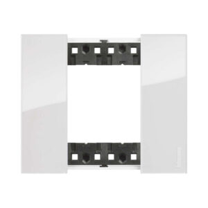 Декоративна рамка BTicino Living Now KA4802DW в цвят Лед (ICE), 2 модула, технополимер.