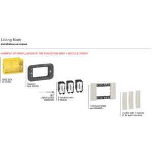 Декоративна рамка BTicino Living Now 3 модула AURA | Аура италиански стандарт KA4803DM