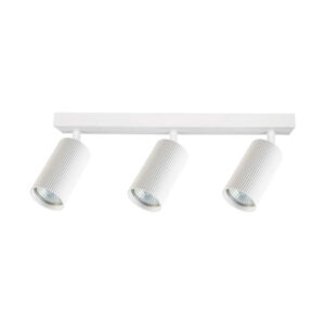 Спот осветително тяло LVT Lucerno 9556 метал бял корпус 3 фасунги GU10