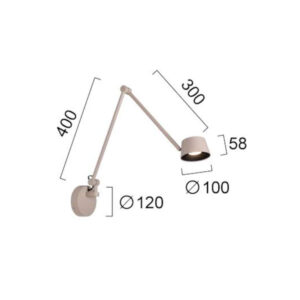 Лампа за стена LED аплик VIOKEF Savina 4329601 9W 451lm 3000K 220V IP20