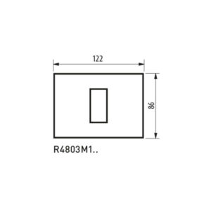 Размери на BTicino Classia декоративна рамка 1 модул 122x86 мм италиански стандарт