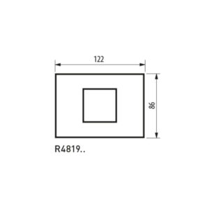Размери на BTicino Classia декоративна рамка 2 модула 122x86 мм италиански стандарт