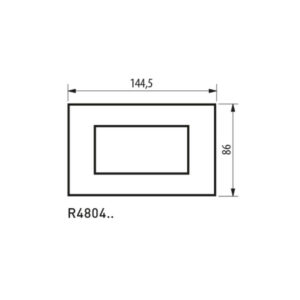 Размери на BTicino Classia декоративна рамка 4 модула 144.5x86 мм италиански стандарт