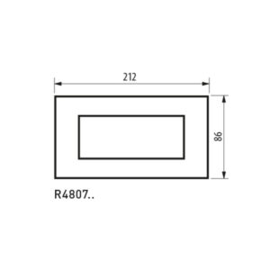 Размери на BTicino Classia декоративна рамка 7 модула 212x86 мм италиански стандарт