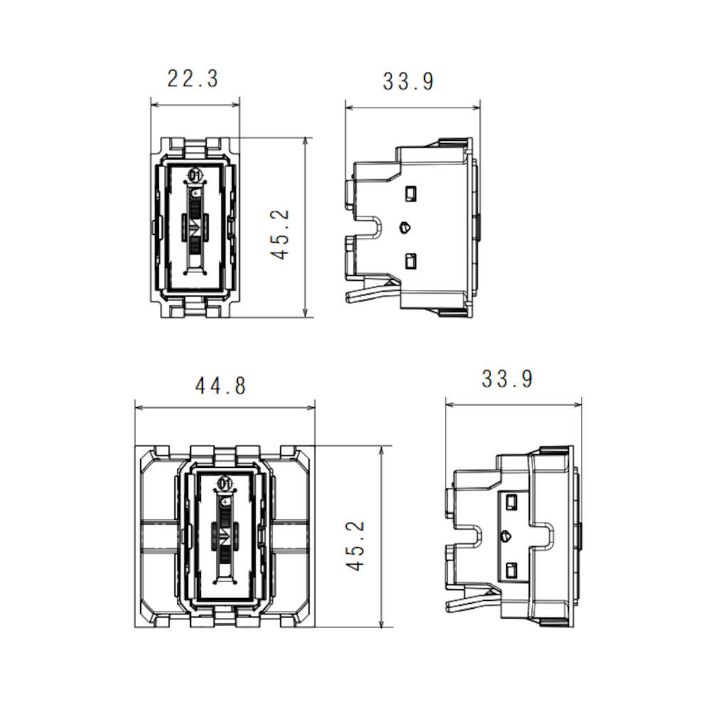 Бутон Bticino Living Now K4005M2A, 10А, 2 модула, пуш бутон с автоматични клеми - Image 2