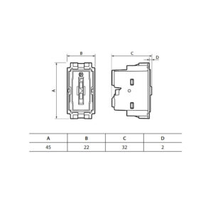 Бутон Bticino Living Now K4034 с превключващи контакти NO+NC, 2P 10А, 1 модул, пуш бутон с винтови клеми