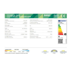 Илюстрация на COB (Clip on Board) LED лента 24V DC 8W/m 720lm/m 3000К топло бяла светлина