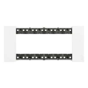 Декоративна рамка BTicino Living Now KA4806KW WHITE | Бяло, 6 модула италиански стандарт технополимер