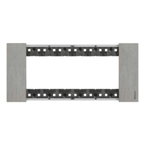 Декоративна рамка BTicino Living Now KA4806ZG STEEL | Стомана, метален сив финиш, 6 модула италиански стандарт метална сплав zamak