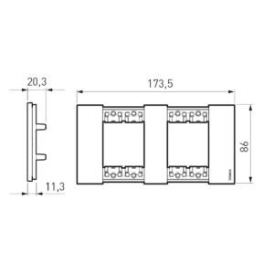 Декоративна рамка BTicino Living Now KA4802M2KW 2x2 модула WHITE | Бяла немски стандарт