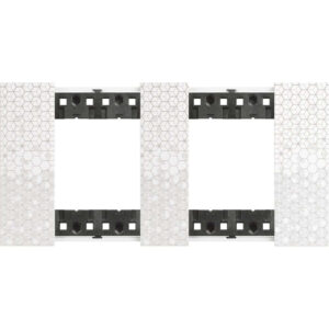 Декоративна рамка BTicino Living Now KA4802M2MW PIXEL пиксел 2x2 модула за 2 позиции Ø71 мм немски стандарт