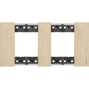 Декоративна рамка BTicino Living Now KA4802M2ZW GOLD злато 2x2 модула за 2 позиции Ø71 мм, немски стандарт.