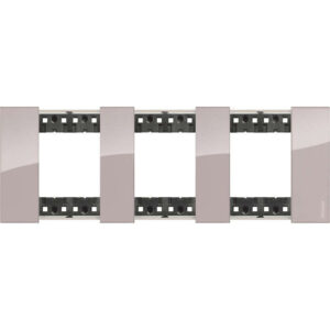 Декоративна рамка BTicino Living Now KA4802M3DM AURA аура 3x2 модула за 3 позиции Ø71 мм