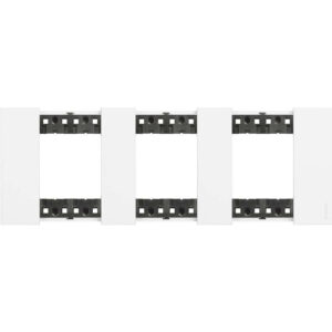 Декоративна рамка BTicino Living Now KA4802M3KW 3x2 модула WHITE | Бяла 3 позиции Ø71 мм немски стандарт