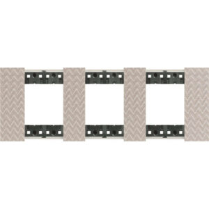 Декоративна рамка BTicino Living Now KA4802M3MM OPTIC илюзия 3x2 модула за 3 позиции Ø71 мм