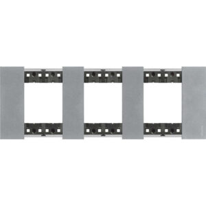 Декоративна рамка BTicino Living Now KA4802M3NW MOON луна 3x2 модула за 3 позиции Ø71 мм