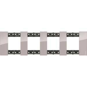 Декоративна рамка BTicino Living Now KA4802M4DM AURA аура 4x2 модула за 4 позиции Ø71 мм, немски стандарт.