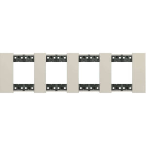 Декоративна рамка BTicino Living Now KA4802M4KM SAND крем 4x2 модула за 4 позиции Ø71 мм