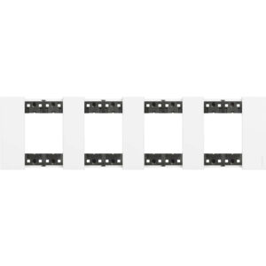 Четворна декоративна рамка BTicino Living Now KA4802M4KW 4x2 модула немски стандарт Ø71 мм конзоли