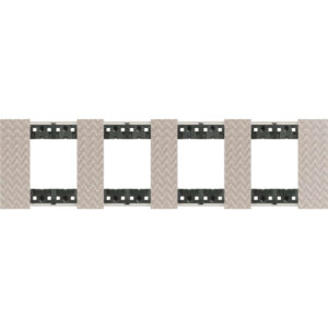 Декоративна рамка BTicino Living Now KA4802M4MM OPTIC илюзия 4x2 модула за 4 позиции Ø71 мм