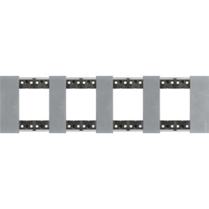 Декоративна рамка BTicino Living Now KA4802M4NW MOON луна 4x2 модула за 4 позиции Ø71 мм