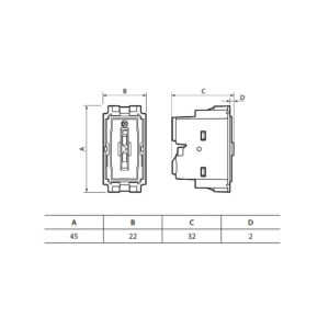 Девиаторен ключ Bticino Living Now K4003, 10А, 1 модул, винтови клеми