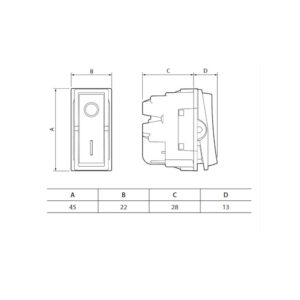 Двуполюсен ключ Bticino Living Now KW4002, бял светещ ключ за бойлер 16А, 1 модул, винтови клеми