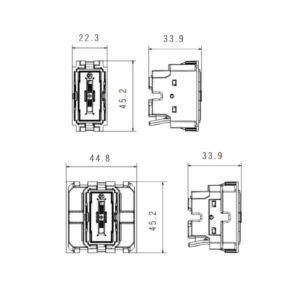 Еднополюсен ключ Bticino Living Now K4001M2A, 10А, 2 модула, автоматични клеми
