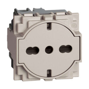 Шуко контакт Bticino Living Now KM4140A16F крем плосък дизайн