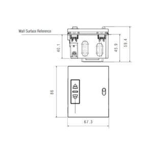Bticino Living Now KW4177 бял контакт за самобръсначка 3 модула 115-230VAC 20VA